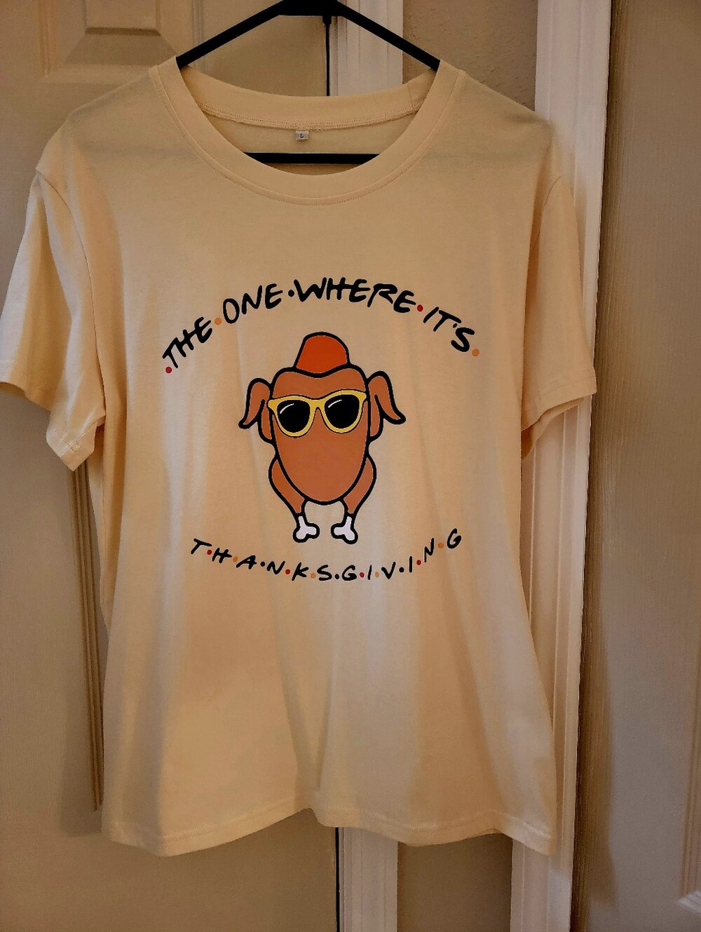 Women's Cream Friends Thanksgiving Turkey Graphic Tee